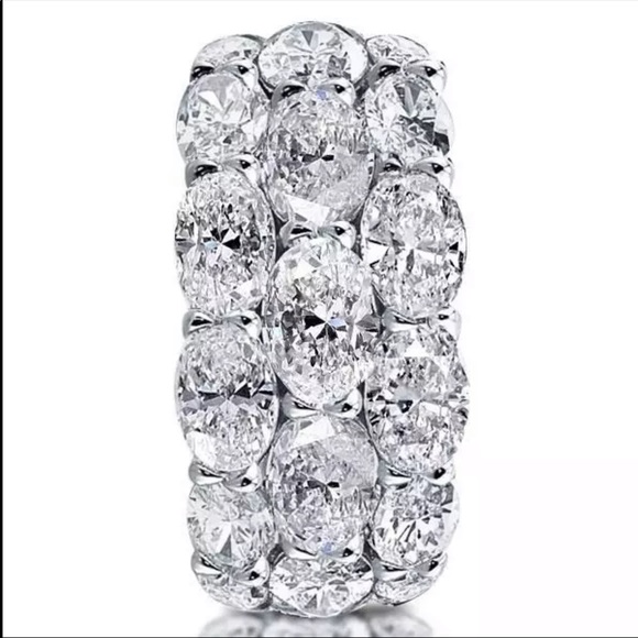 New Luxury 925 Silver Diamond Party Ring - Picture 4 of 6